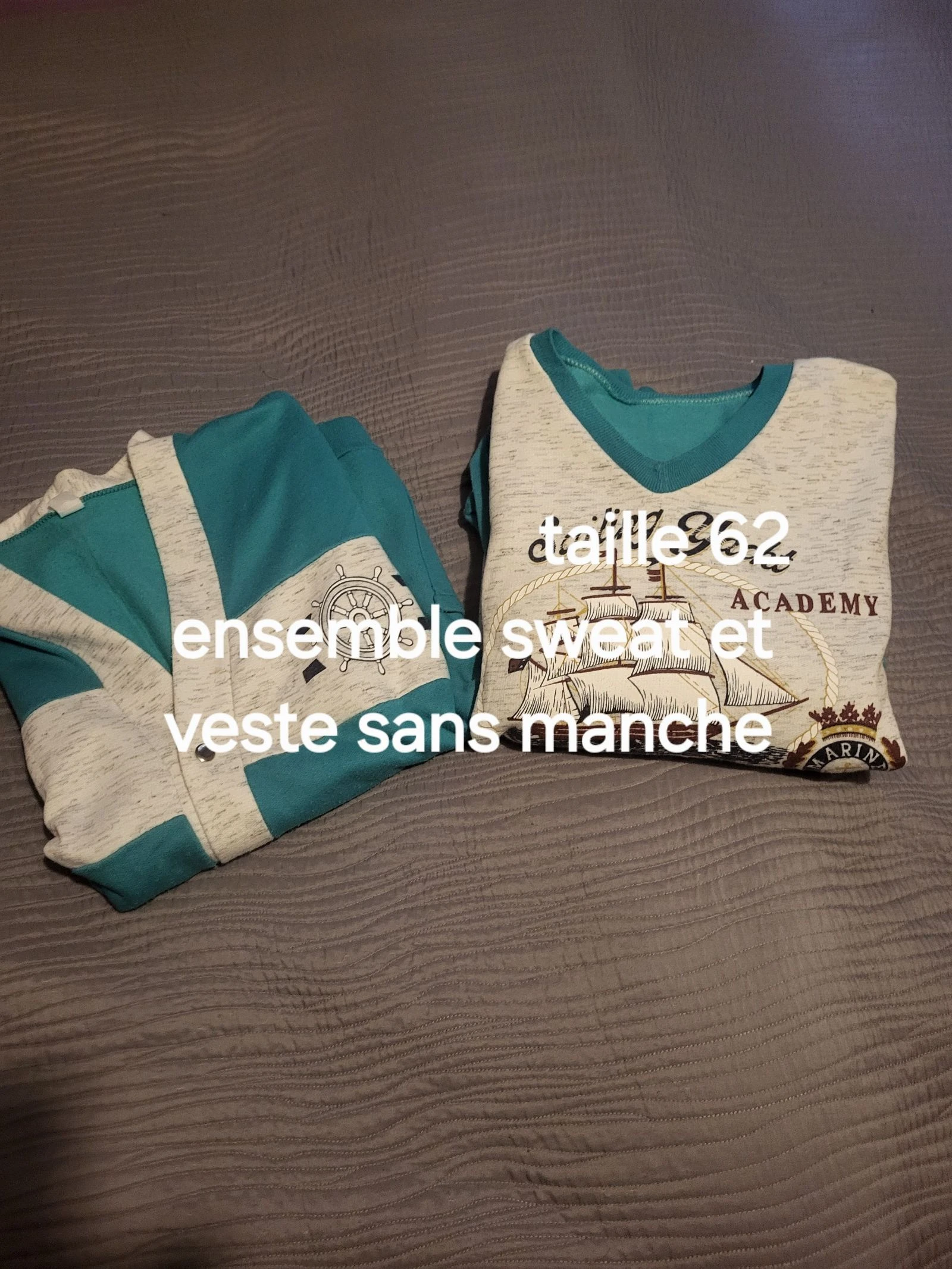 Ensemble sweat et veste homme taille 62